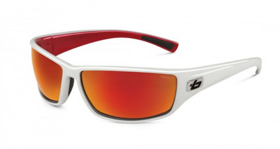 Bolle Python Sunglasses, White/Metallic Red / Polarized TNS Fire