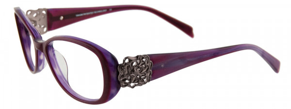 Takumi T9967 Eyeglasses, 080 - Dark Purple & Marbled Purple
