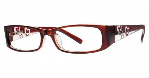 Modern Optical PIXIE Eyeglasses, Brown/Crystal