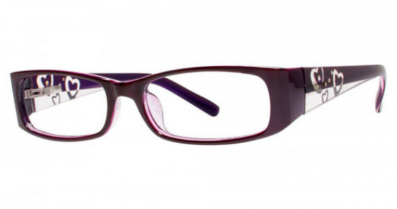 Modern Optical PIXIE Eyeglasses, Plum/Crystal