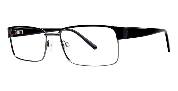 Big Mens Eyewear Club BIG RESULT Eyeglasses, Matte Black/Gunmetal