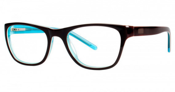 Genevieve FEATURE Eyeglasses, Brown/Blue