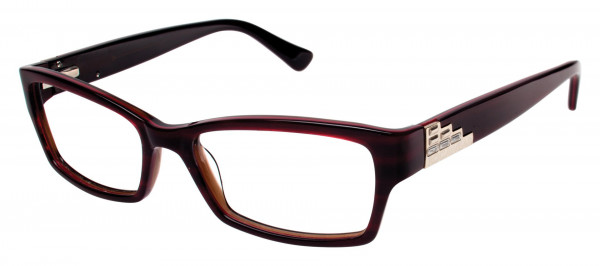Rocawear RO334 Eyeglasses, RED MERLOT/GOLD