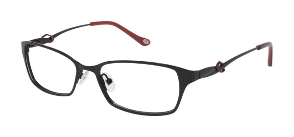 Lulu Guinness L743 Eyeglasses, Black/Red (BLK)