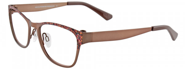 EasyClip EC288 Eyeglasses, 010 - Satin Brown&Black&Red&Orange