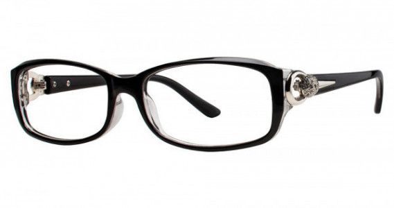 Modern Optical DEE Eyeglasses, Black/Crystal