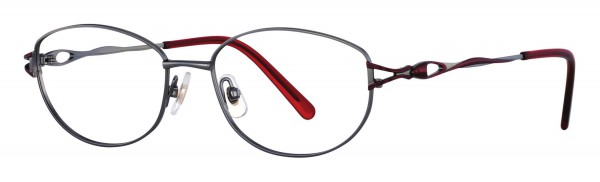 Seiko Titanium T3038 Eyeglasses, 277 Gun Metal/Bordeaux