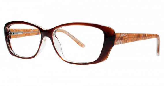 Modern Times LUMINOUS Eyeglasses, Brown/Crystal