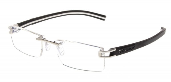 TAG Heuer REFLEX FOLD RIMLESS 7641 Eyeglasses, Black-White Temples (003)