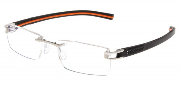 TAG Heuer REFLEX FOLD RIMLESS 7641 Eyeglasses, Black-Orange Temples (004)