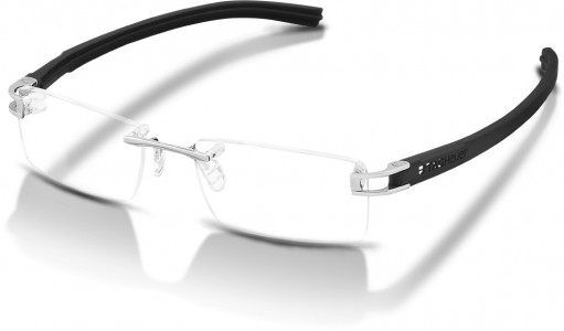 TAG Heuer REFLEX FOLD RIMLESS 7641 Eyeglasses, Black-Black Temples (011)