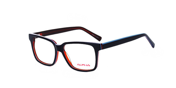 Alpha Viana A-3030 Eyeglasses, C2 - Black/Red