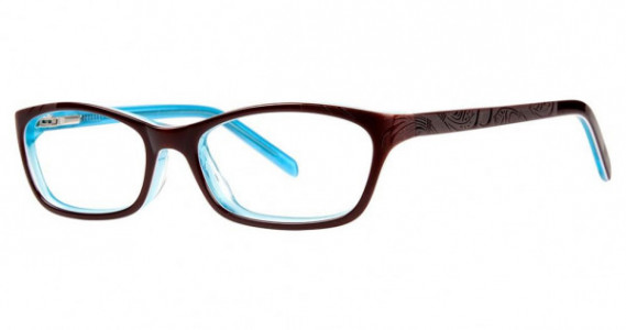 Fashiontabulous 10x236 Eyeglasses, brown/turquoise/crystal