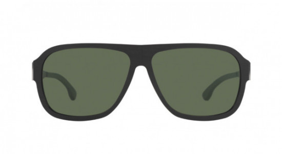 ic! berlin Power Law Sunglasses, Black-Rough Green Polarized