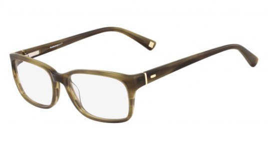 Marchon M-PARSONS Eyeglasses, 300 OLIVE HORN