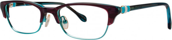 Lilly Pulitzer Cambell Eyeglasses, Grape Turquoise