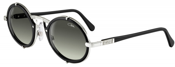 Cazal CAZAL LEGENDS 644 Sunglasses, 011 Mat Black-Silver/Grey Gradient lenses