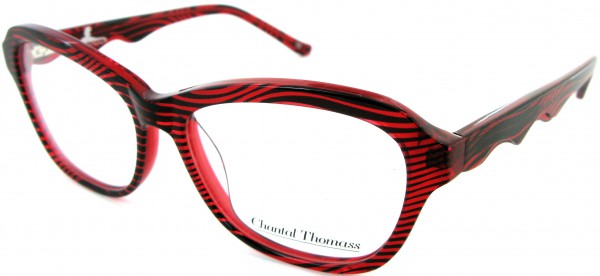 Chantal Thomass CT 14033 Eyeglasses, Red-Black Striped (C6)