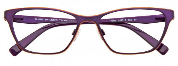 Takumi TK949 Eyeglasses, 080 - Satin Purple & Caramel