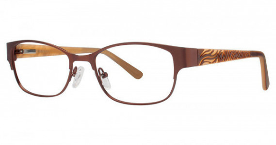 Genevieve HARMONY Eyeglasses, Matte Mocha/Caramel
