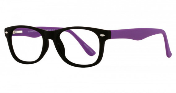 Smilen Eyewear Gotham Premium Flex 10 Eyeglasses, Black/Purple