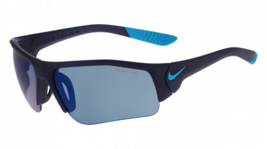 Nike SKYLON ACE XV JR EV0900 Sunglasses, (400) MATTE MIDNIGHT NAVY/BLUE LAGOON WITH GREY W/BLUE SKY FLASH  LENS