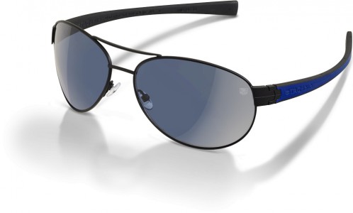 TAG Heuer LRS 0253 Sunglasses, Matte Black / Cobalt Blue-Black Temples / Watersport (404)