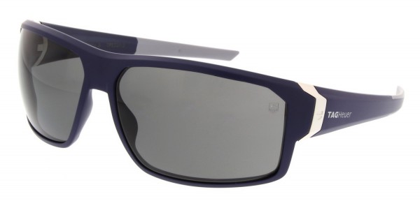 TAG Heuer RACER 2 9223 Sunglasses, Matte Dark Blue-Light Grey Temples / Grey Polarized (106)