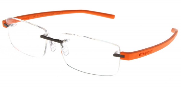 TAG Heuer REFLEX 3 RIMLESS 3942 Eyeglasses, Orange Temples (006)