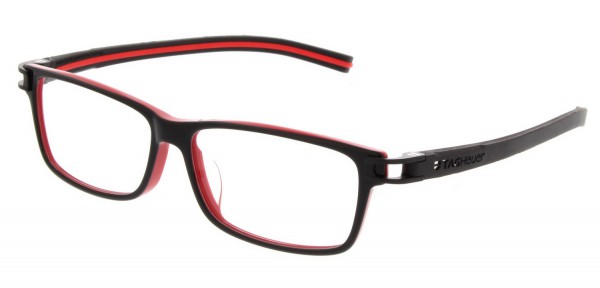 TAG Heuer REFLEX FOLD ACETATE 7604 Eyeglasses, Black-Red Temples (001)