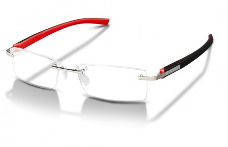 TAG Heuer TRENDS RIMLESS 8109 Eyeglasses, Black-Red Temples (002)
