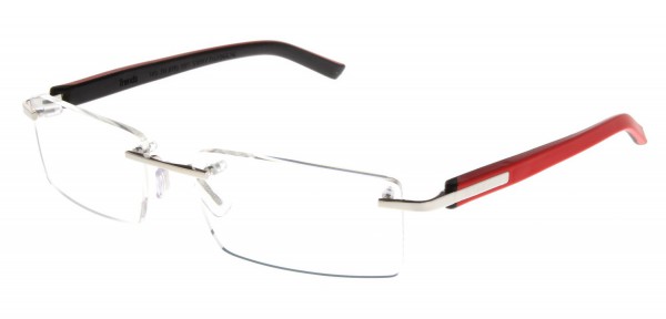 TAG Heuer TRENDS RIMLESS 8110 Eyeglasses, Red-Black Temples (005)